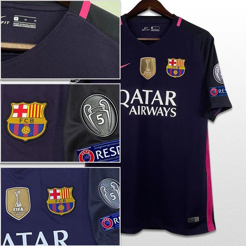 1617 Barcelona Away No.10 Messi Champions League Edition