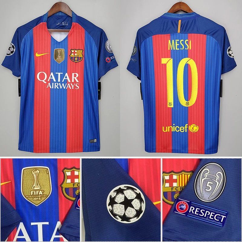 1617 Barcelona Home No. 10 Messi Champions League Edition