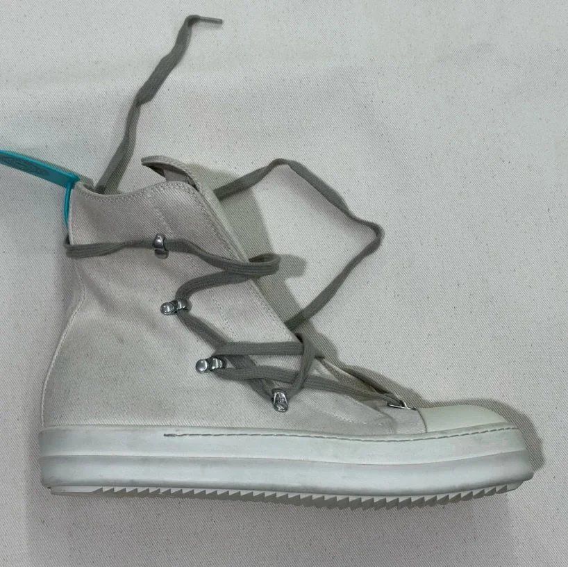 Rick Owens High-top Sneaker Light Gray Shoes