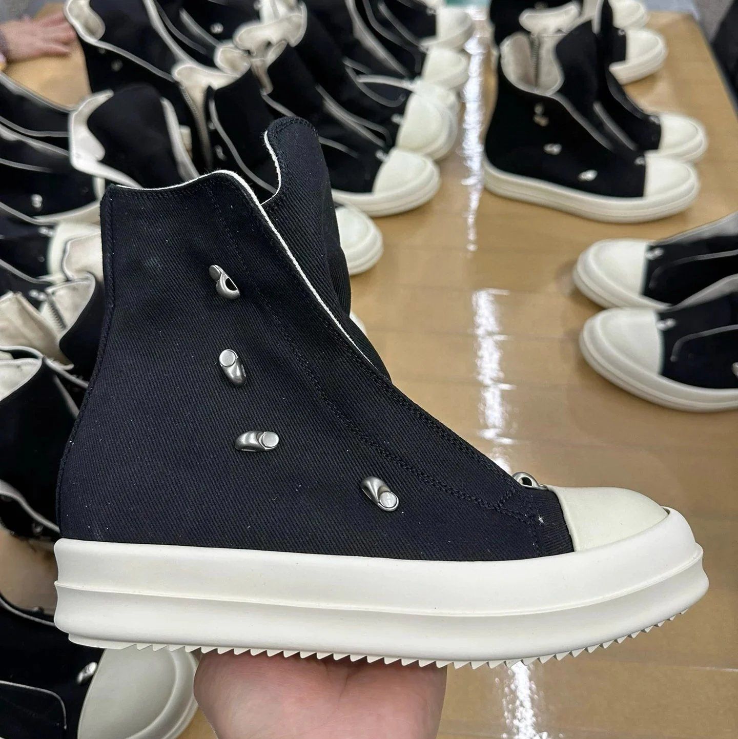 Rick Owens High-top Sneakers Black Shoes