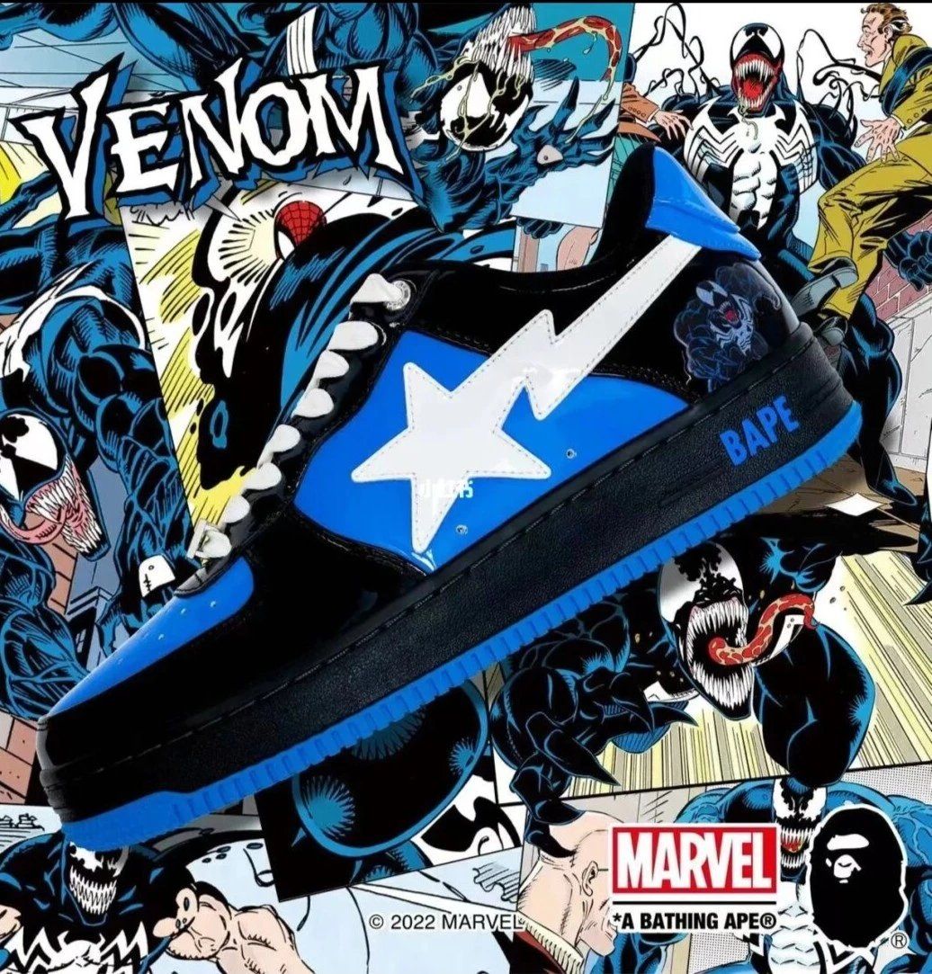 A Bathing Ape Venom BAPE Sneaker Blue Shoes