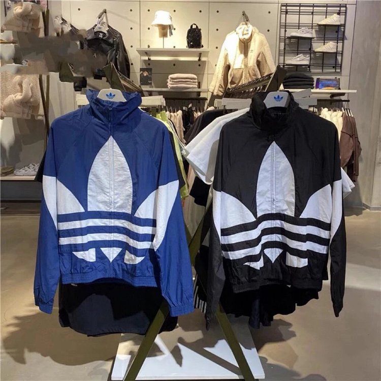 Adidas Big Logo Sport Coat Windproof Jacket
