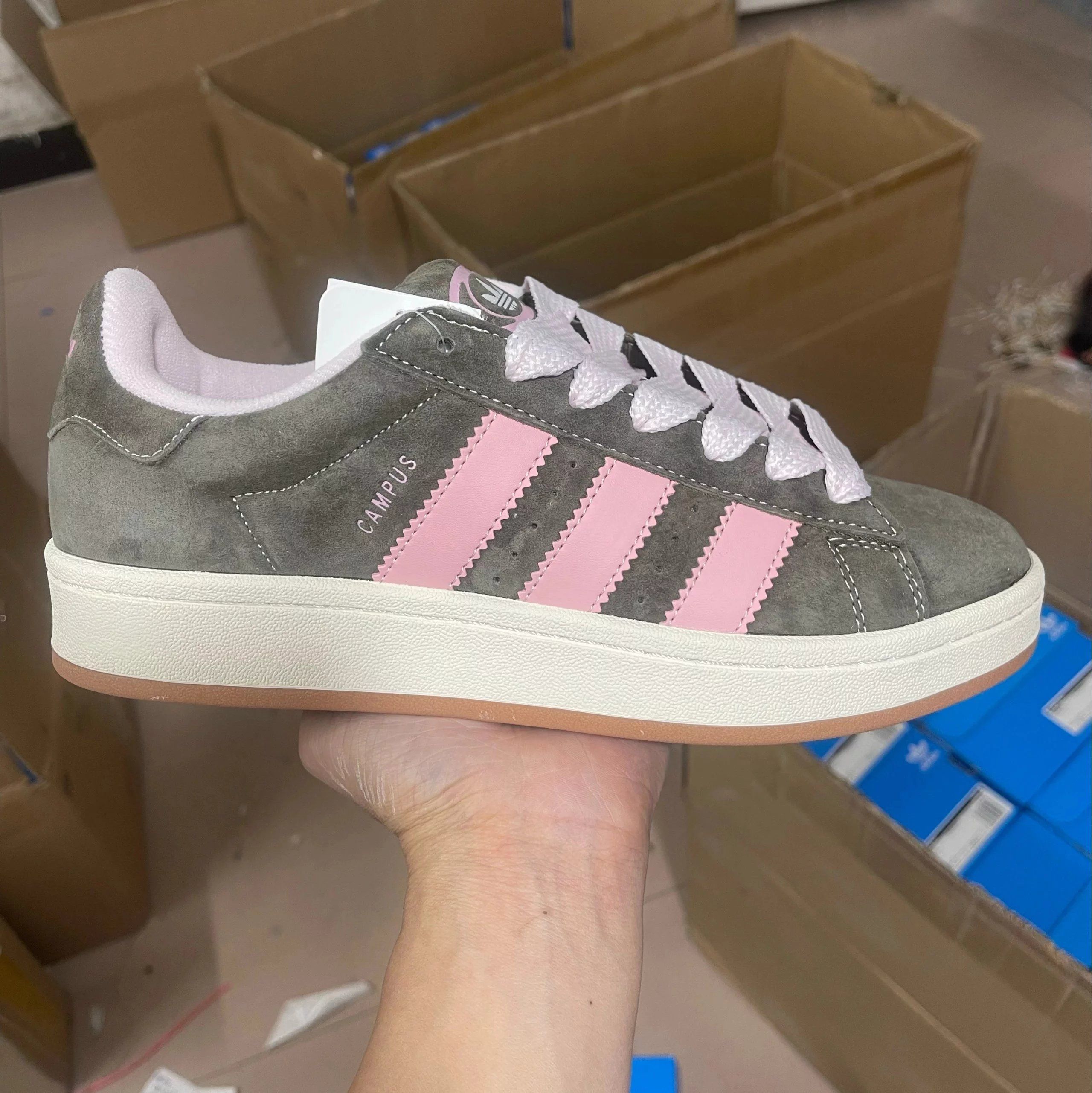 Adidas Campus Grey Pink Shoes