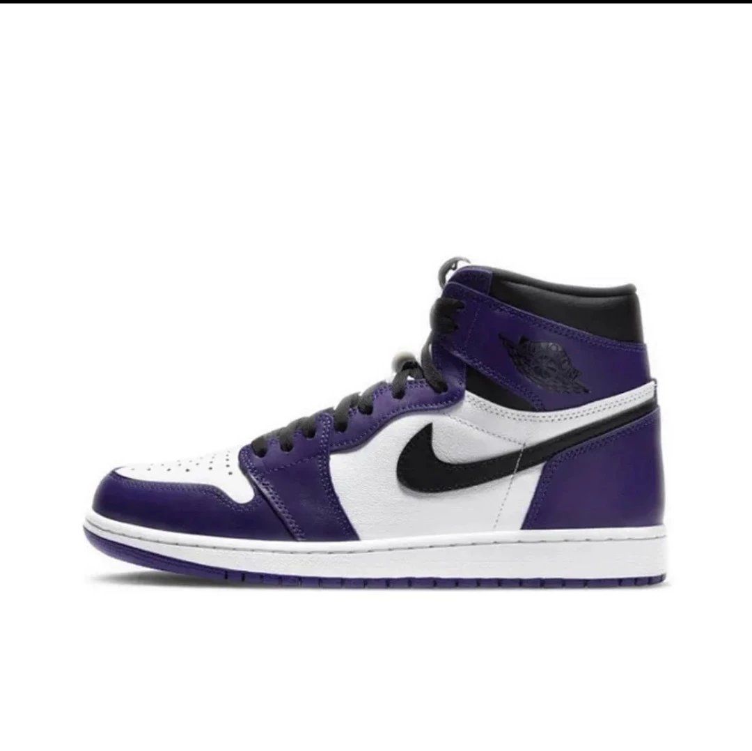 Air Jordan 1 Mid Purple White Shoes