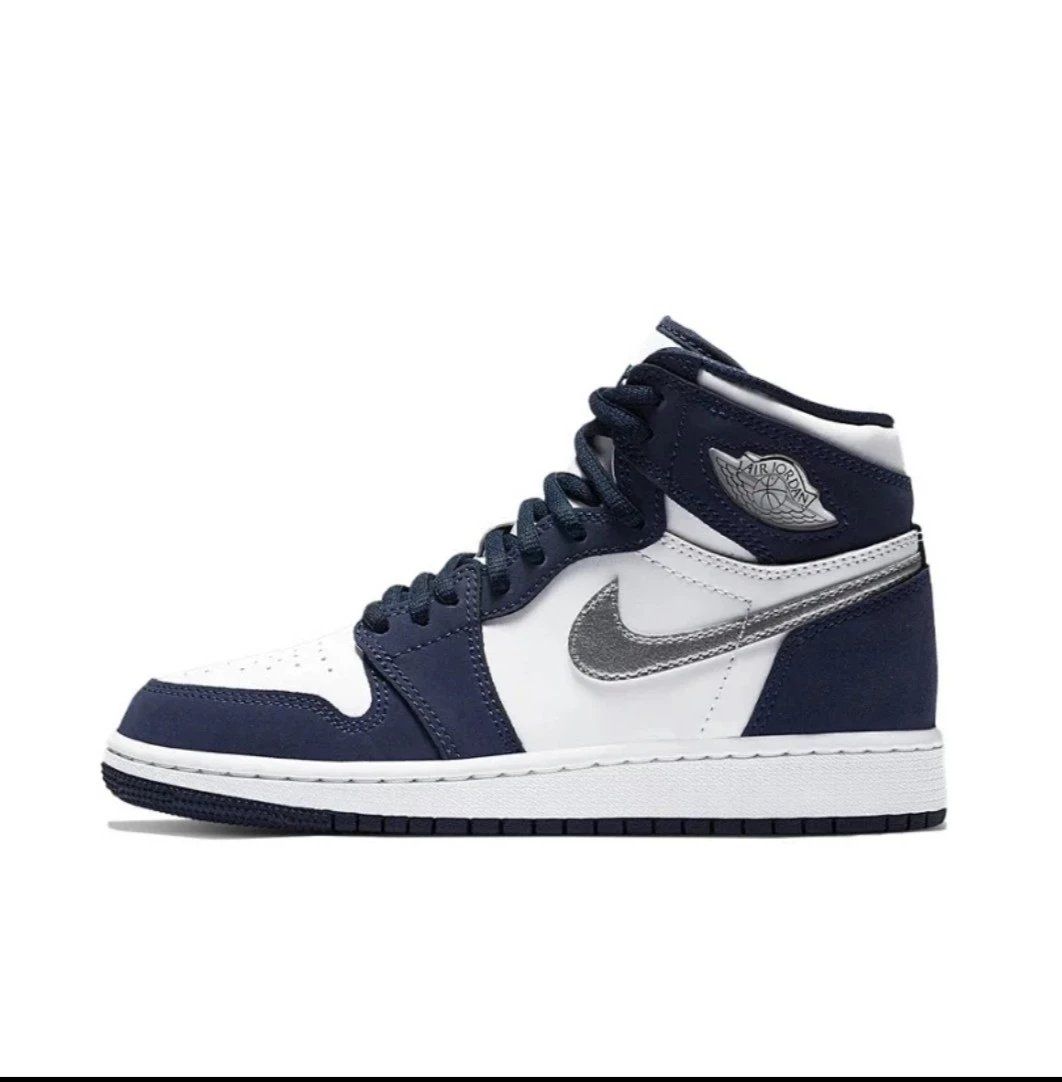 Air Jordan AJ1 Mid Navy Blue Shoes
