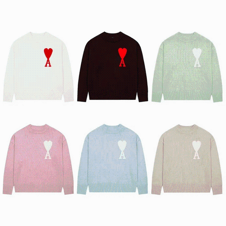 AMI sweater men's and women's models couple round neck