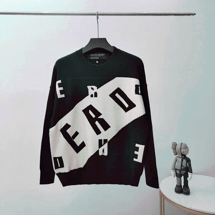 Autumn and winter new melancholy rich second generation letters round neck sweater