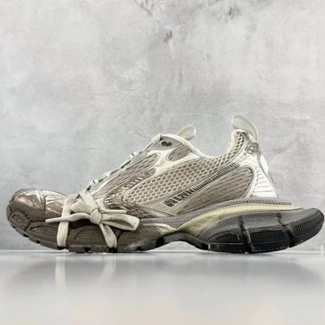 Balenciaga Mesh Sneaker Beige Shoes