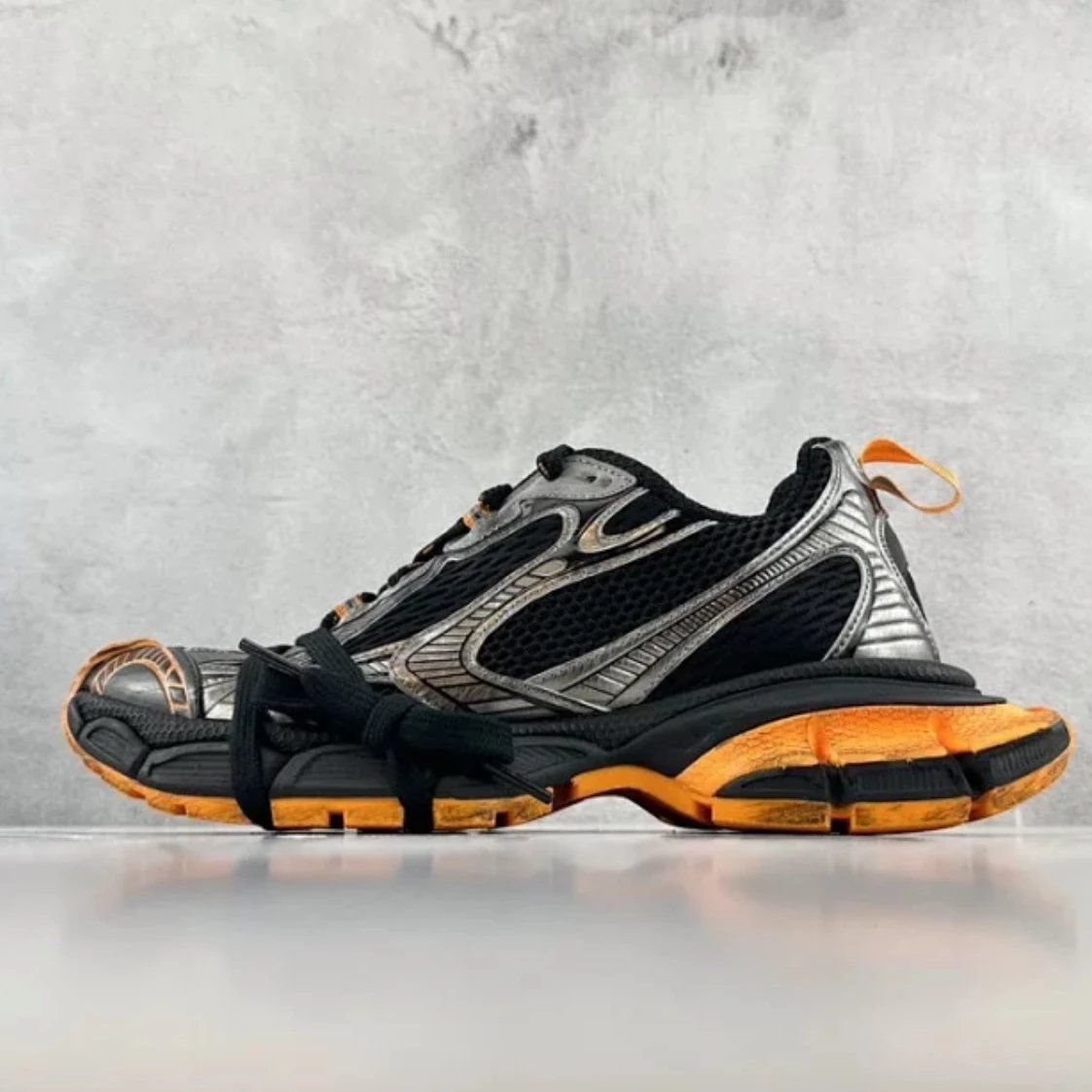 Balenciaga Wave Rider Black Orange Shoes