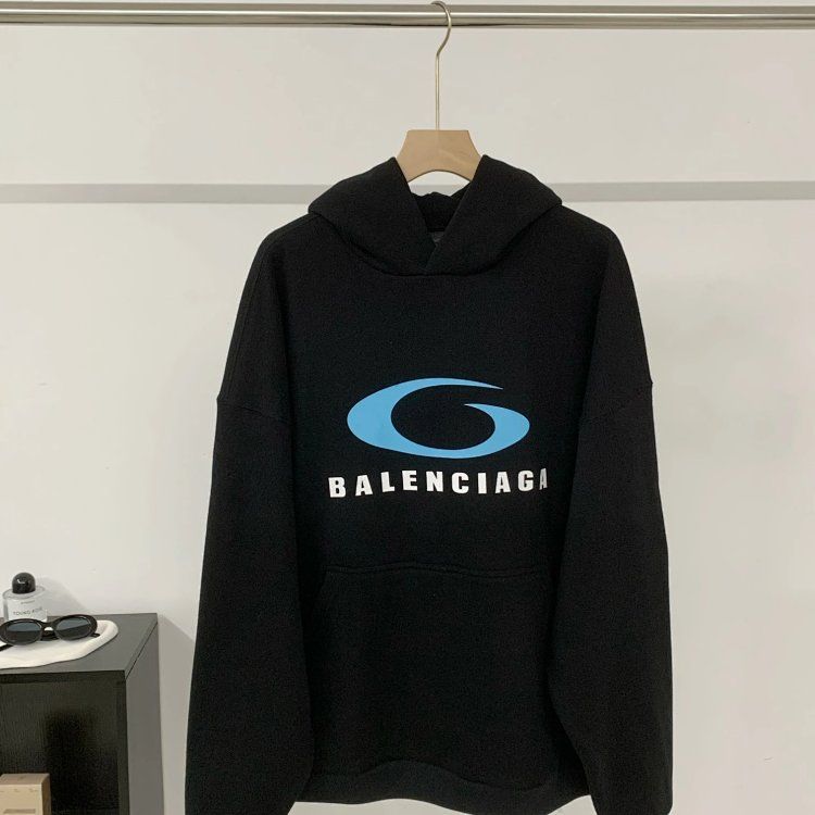 Balenciaga winter new printed hooded sweater