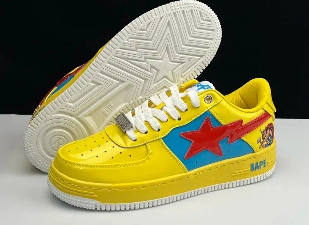 BAPE Air Force 1 Low Yellow Shoes