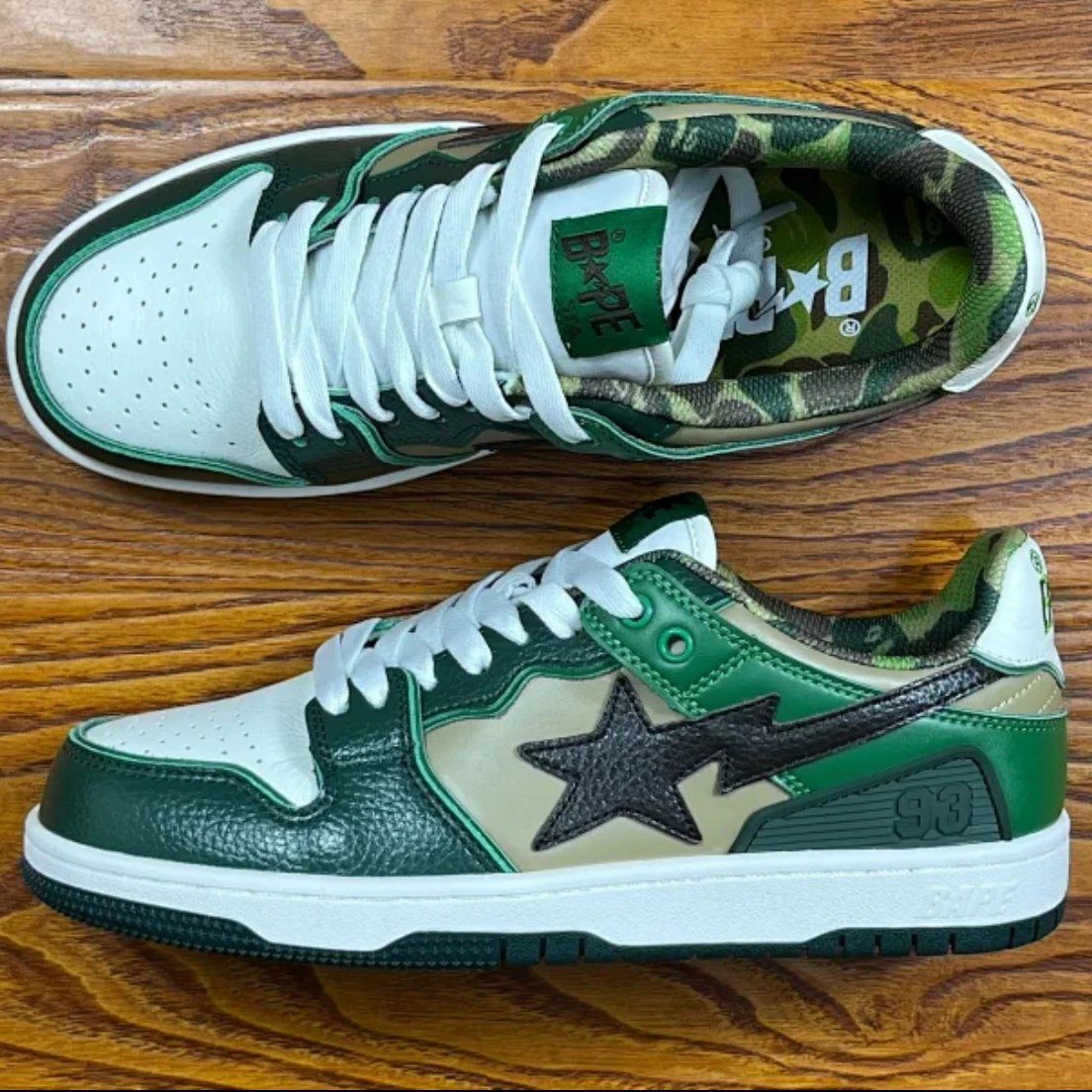 Bape Sta Camouflage Pattern Green White