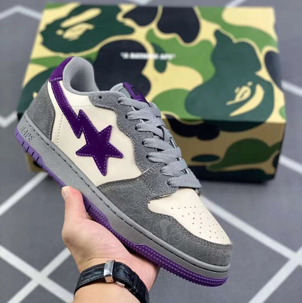 Bape Star Logo Gray Violet