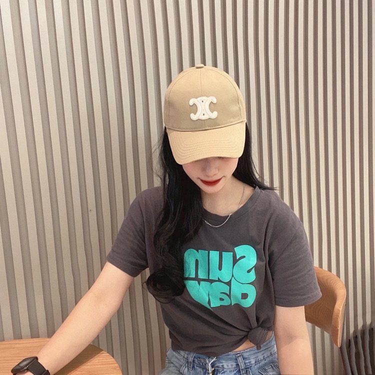 Celine Beige Baseball Cap