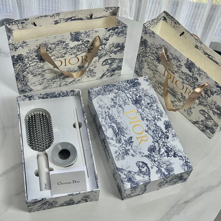 Christian Dior Hair Brush Set Silver