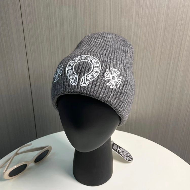 Chrome Hearts knit cap gray