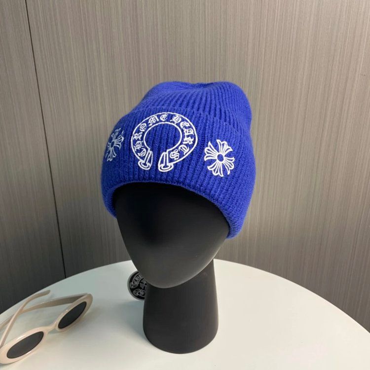 Chrome Hearts Plus Knit Beanies Cap Blue