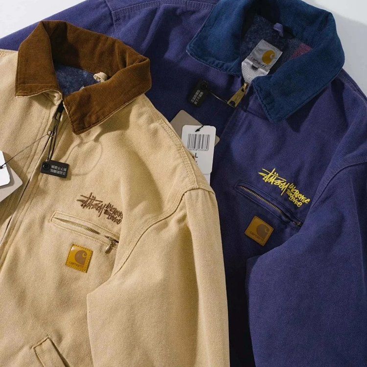 Co-branded vintage J97 washed canvas jacket jacket for men and women