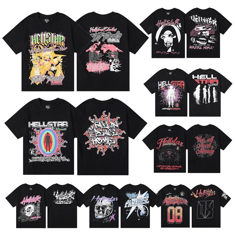 Creative fun front and back printing double yarn cotton short sleeve shirt