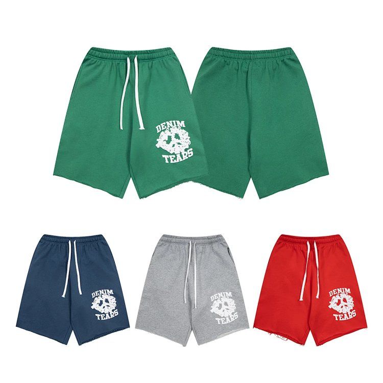 Denim Tears Pattern Printed Summer Shorts for Men and Women