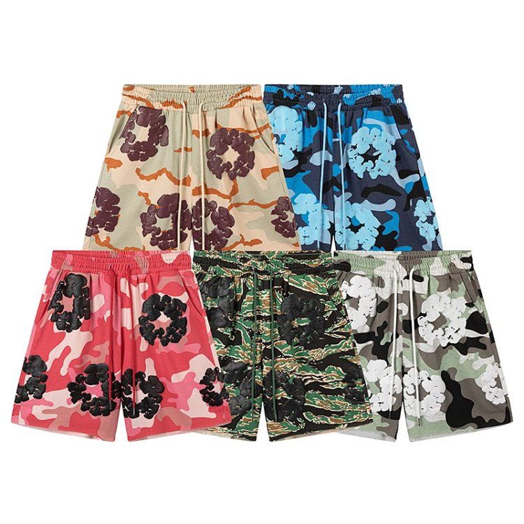 Denim Tears Trendy Camouflage Pants Tide Street Hip-Hop Five Pants