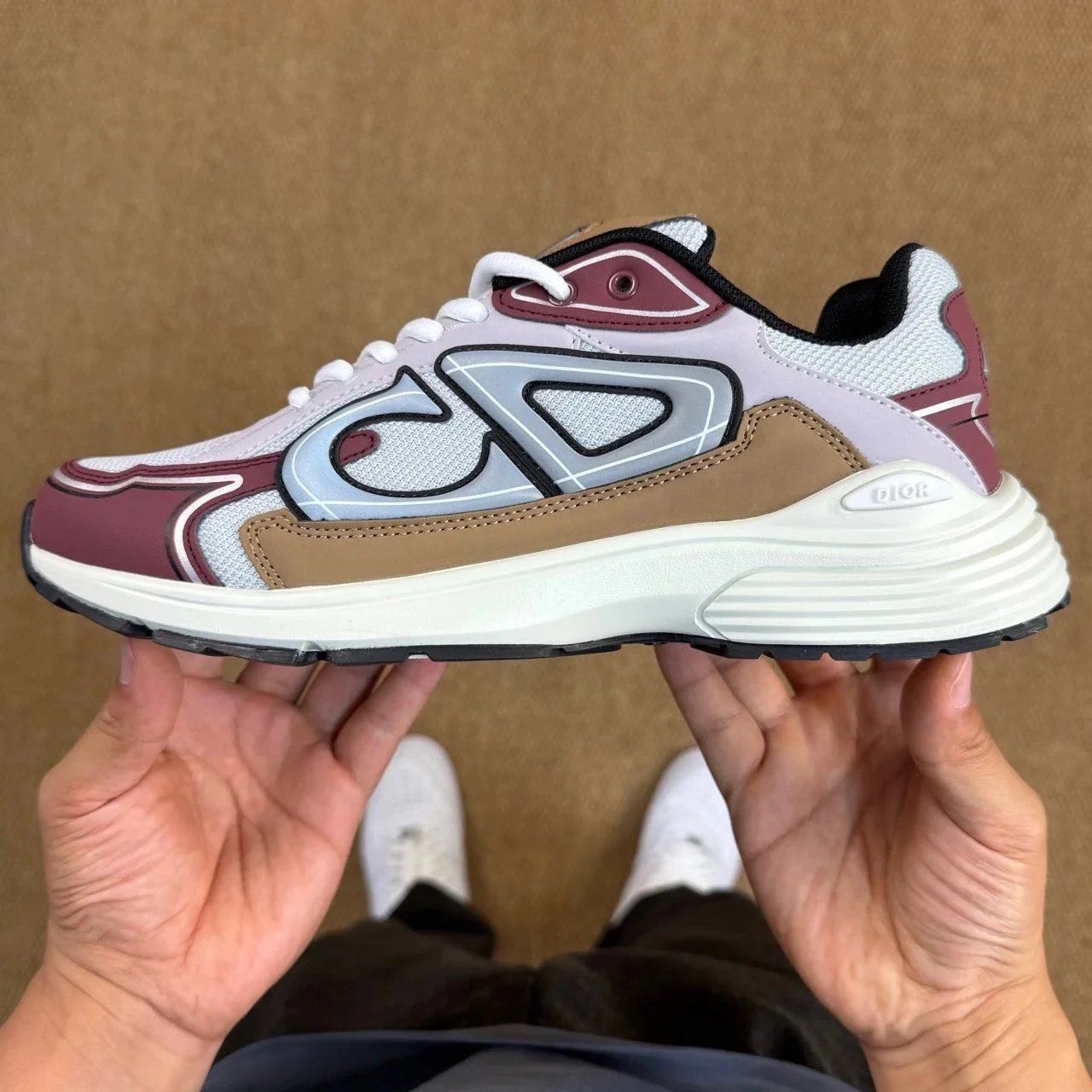 Dior B30 Sneaker White Burgundy Shoes