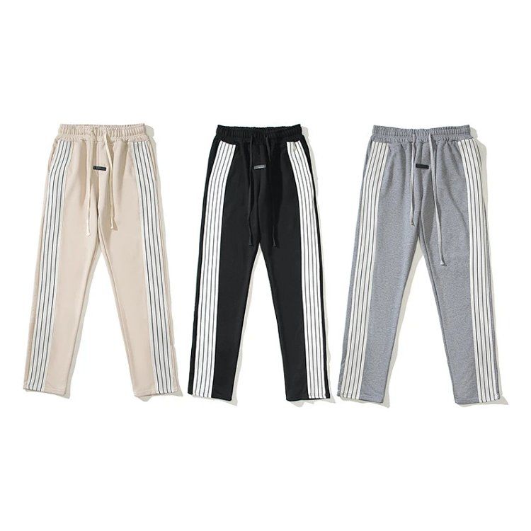 FOG rewire brand ESSENTIALS Season 8 side stripe one-piece straight-leg sweatpants