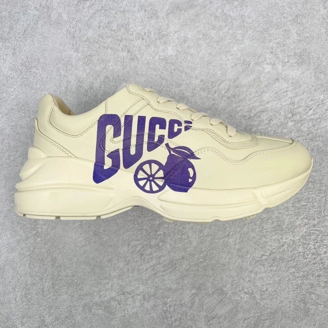 Gucci Rhyton Cherry Pattern White Purple