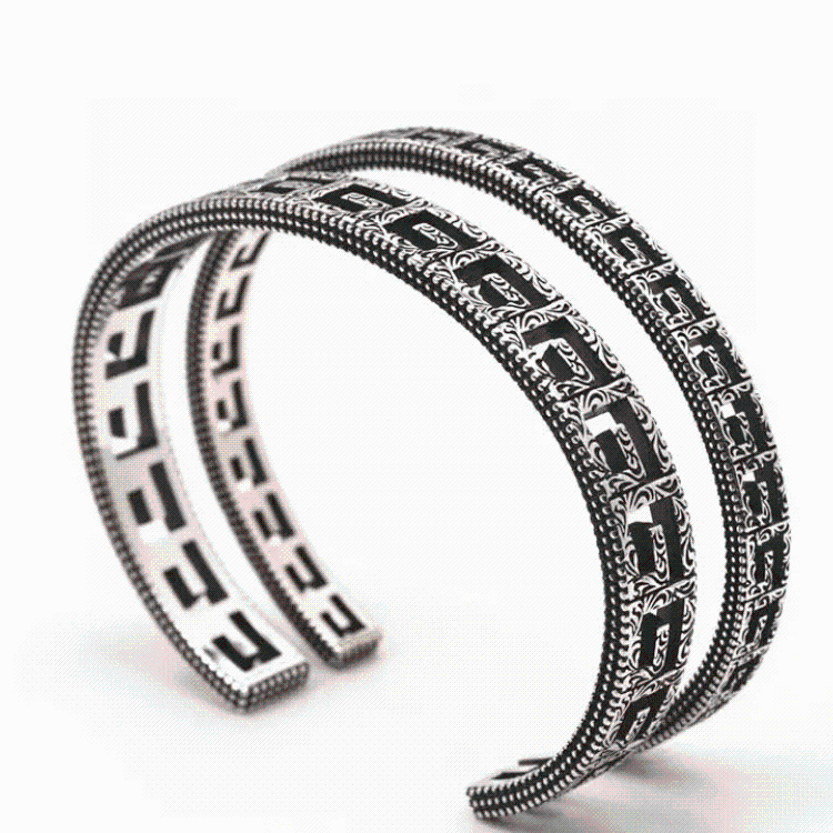 Gucci Square Pattern Bangle (Narrow/Wide) Vintage Bracelet