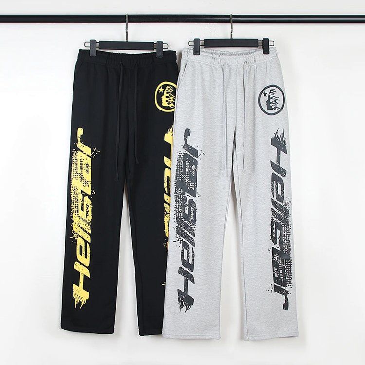 Hellstar Loose Printed Big Logo Straight Leg Sweatpants