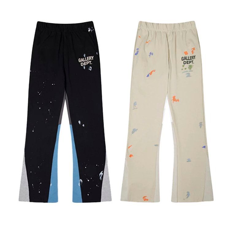 Hipster GalleryDept new ink splattered hand-painted patchwork micro pants
