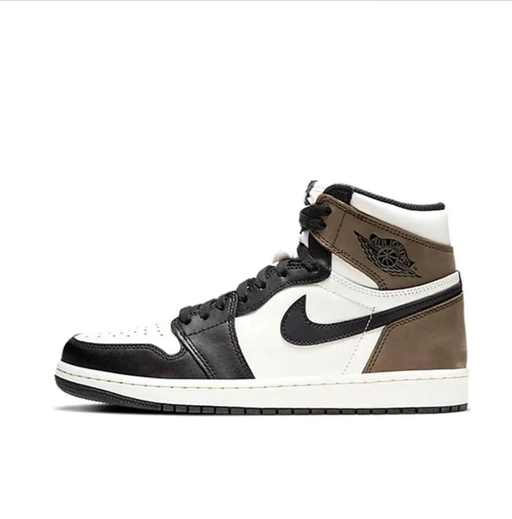 Jordan Air Jordan 1 Mid White Black Brown Shoes
