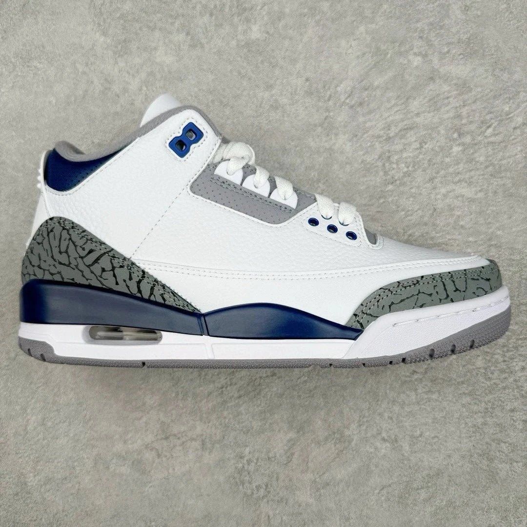 Jordan Air Jordan 3 Retro White Grey Blue Shoes