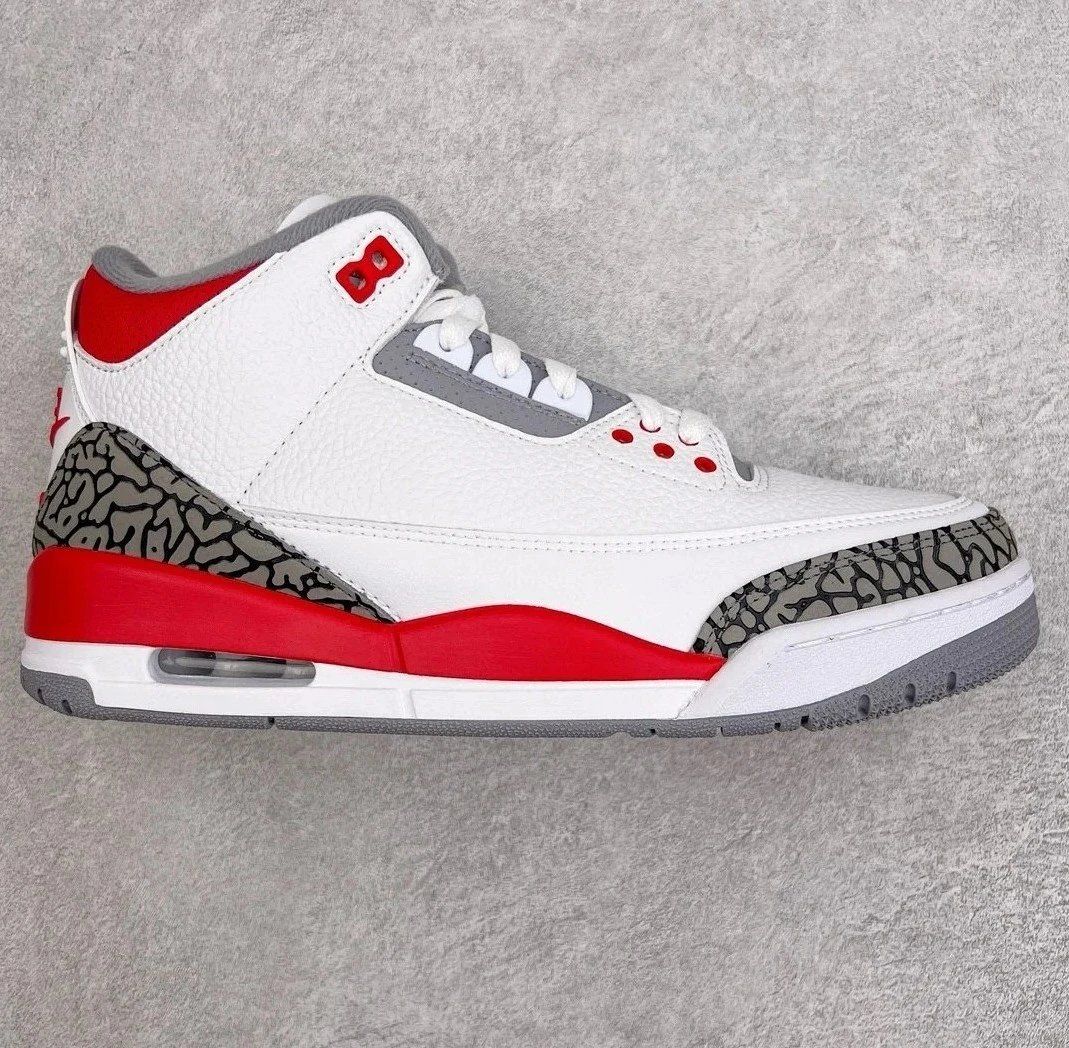 Jordan Air Jordan 3 White Red Grey Shoes