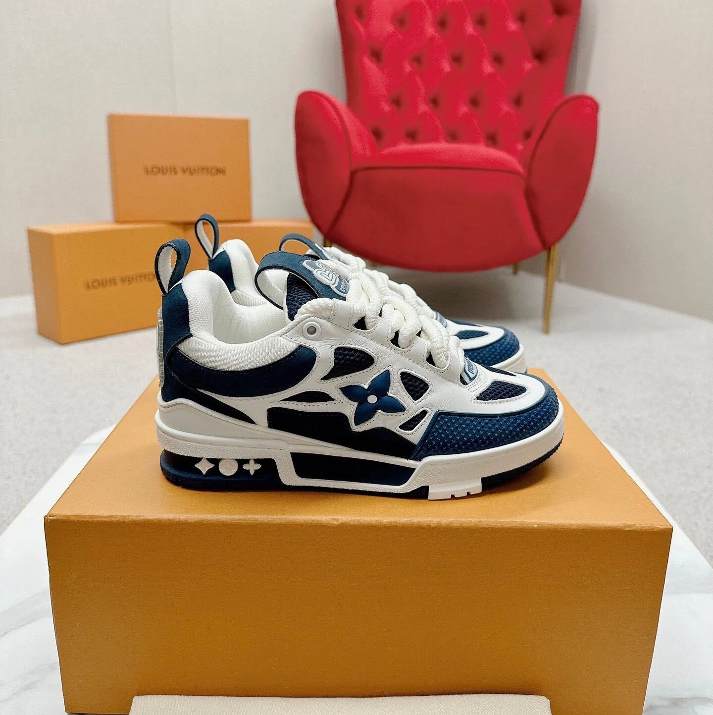 Louis Vuitton Archlight Sneaker White Navy Blue Shoes