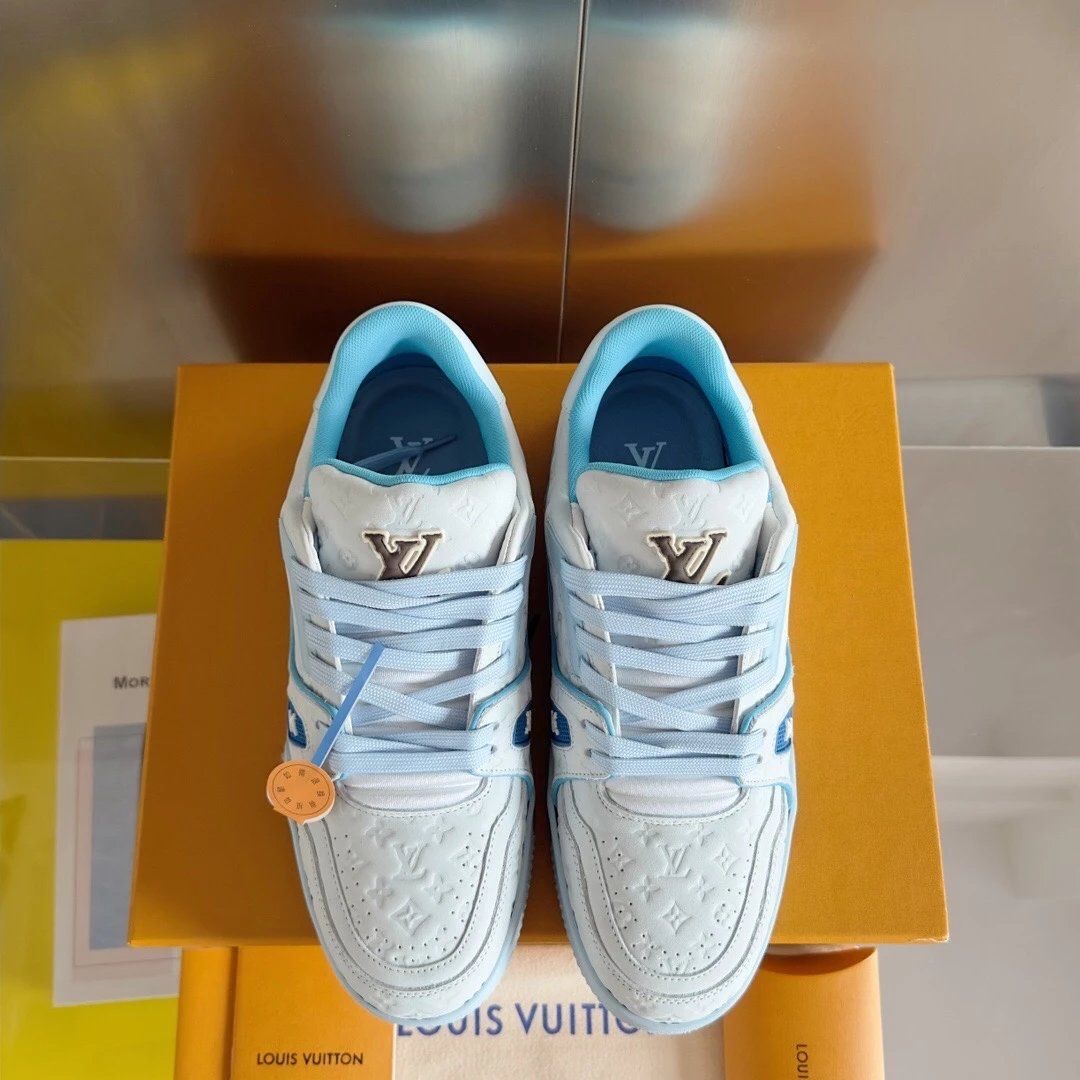 Louis Vuitton LV Trainer Sneaker Light Blue Shoes