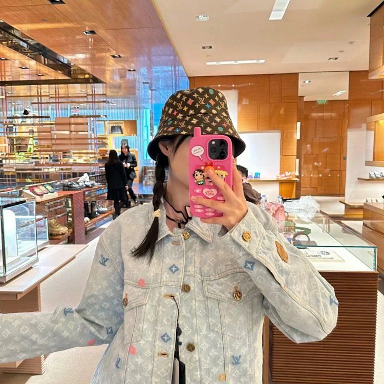 Louis Vuitton Monogram Denim Jacket Light Blue Coat