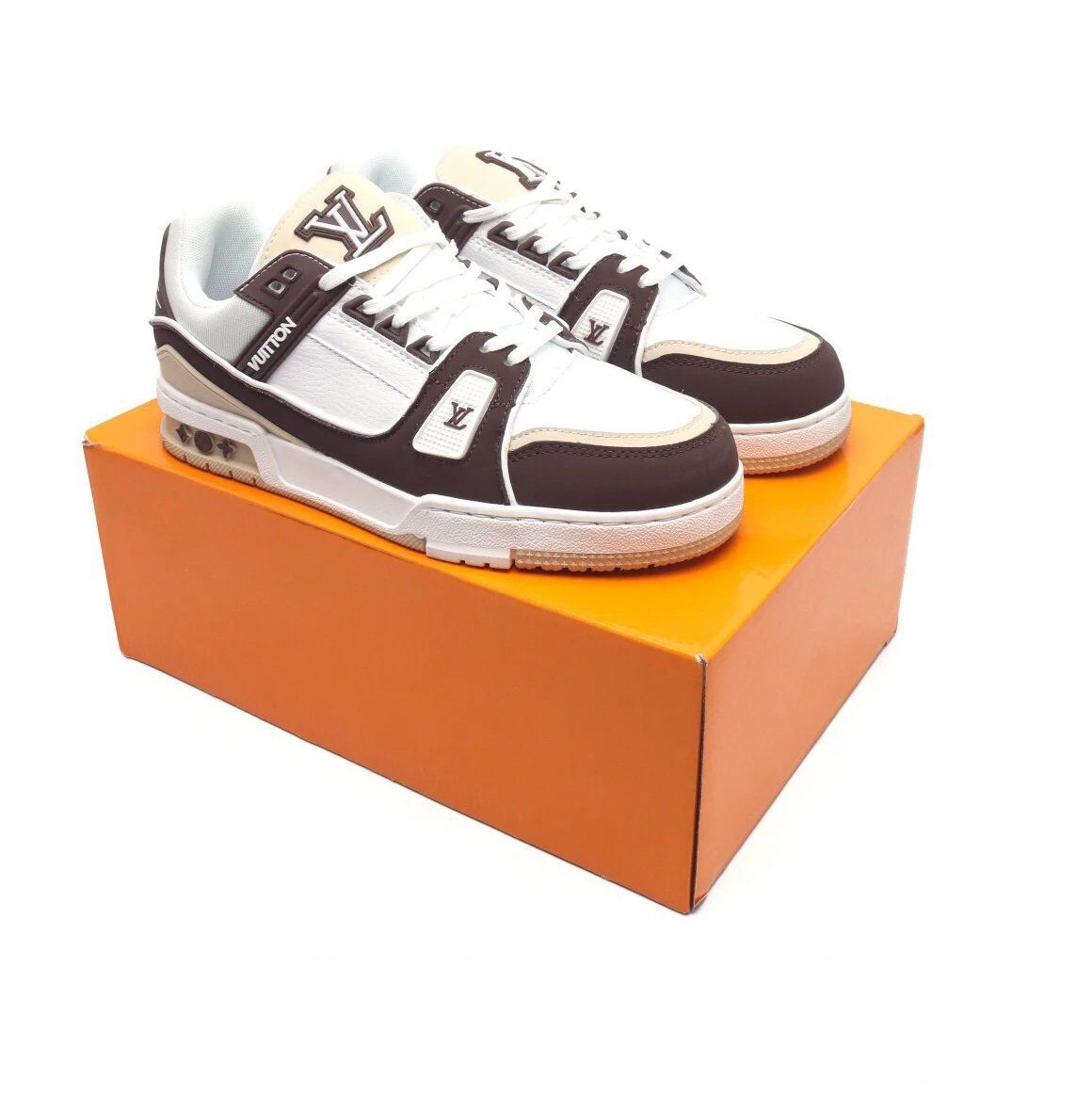 Louis Vuitton Tambour Sneaker White Brown Shoes
