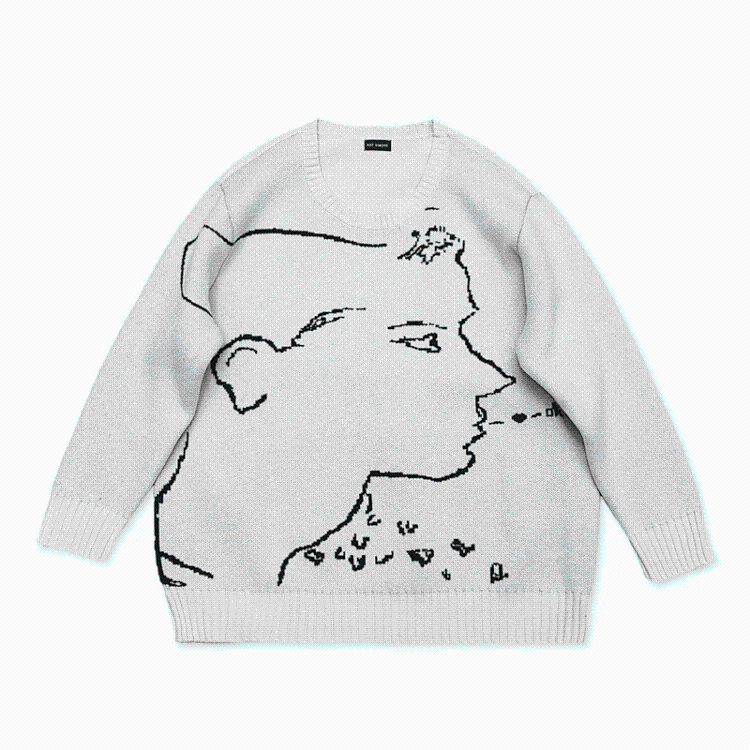 Melancholy rich second generation niche tide brand round neck pullover sweater