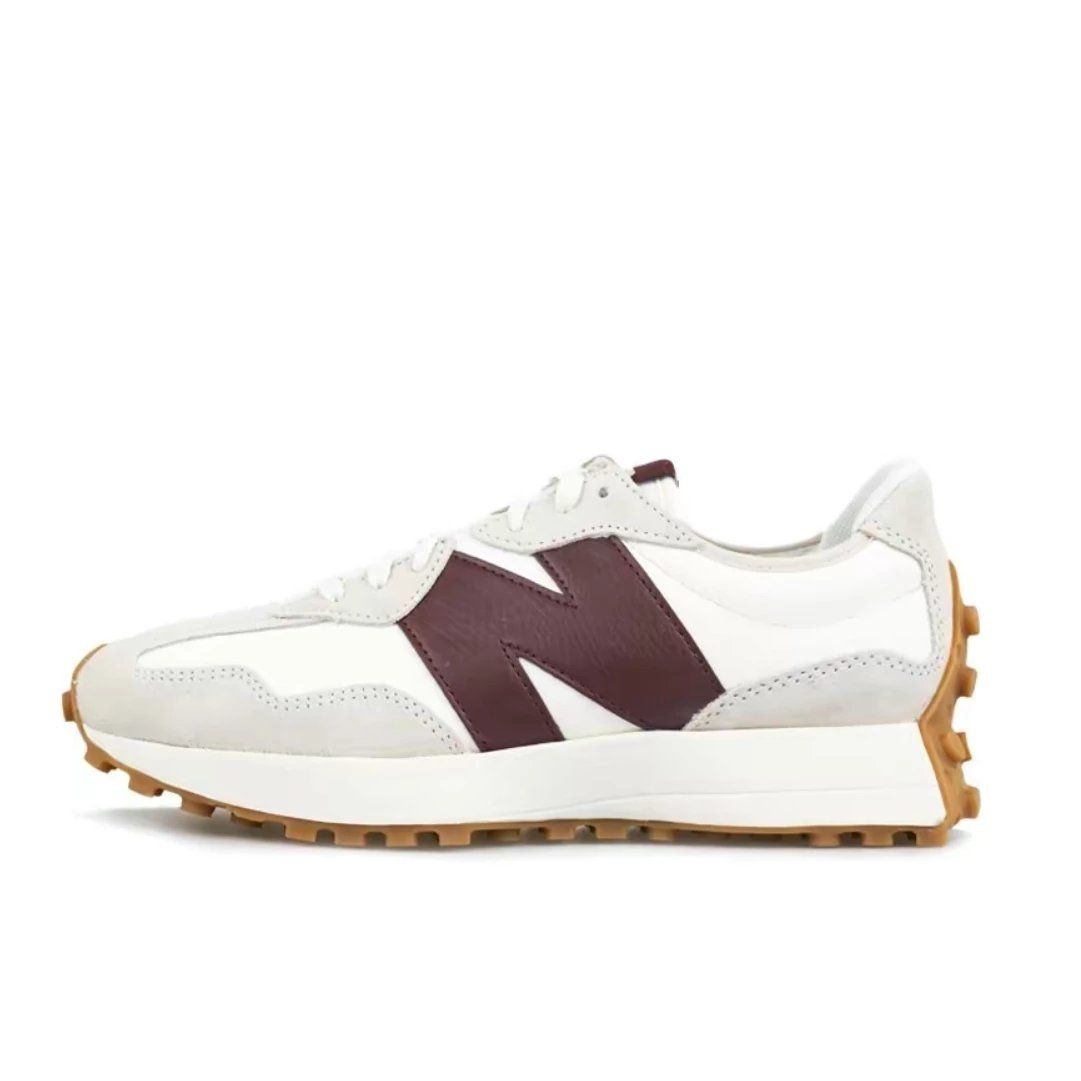 New Balance 327 Sneaker White Maroon Shoes