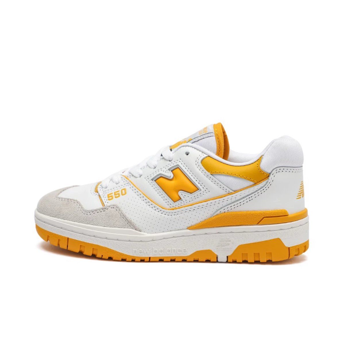 New Balance 550 Sneaker White Yellow Shoes
