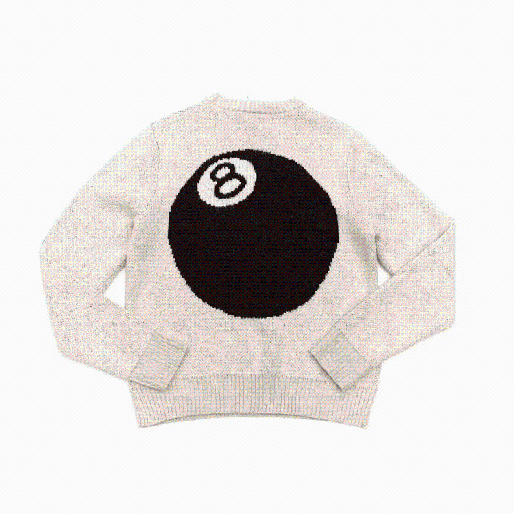 New Stussy Annual Limited Black Eight Sweater