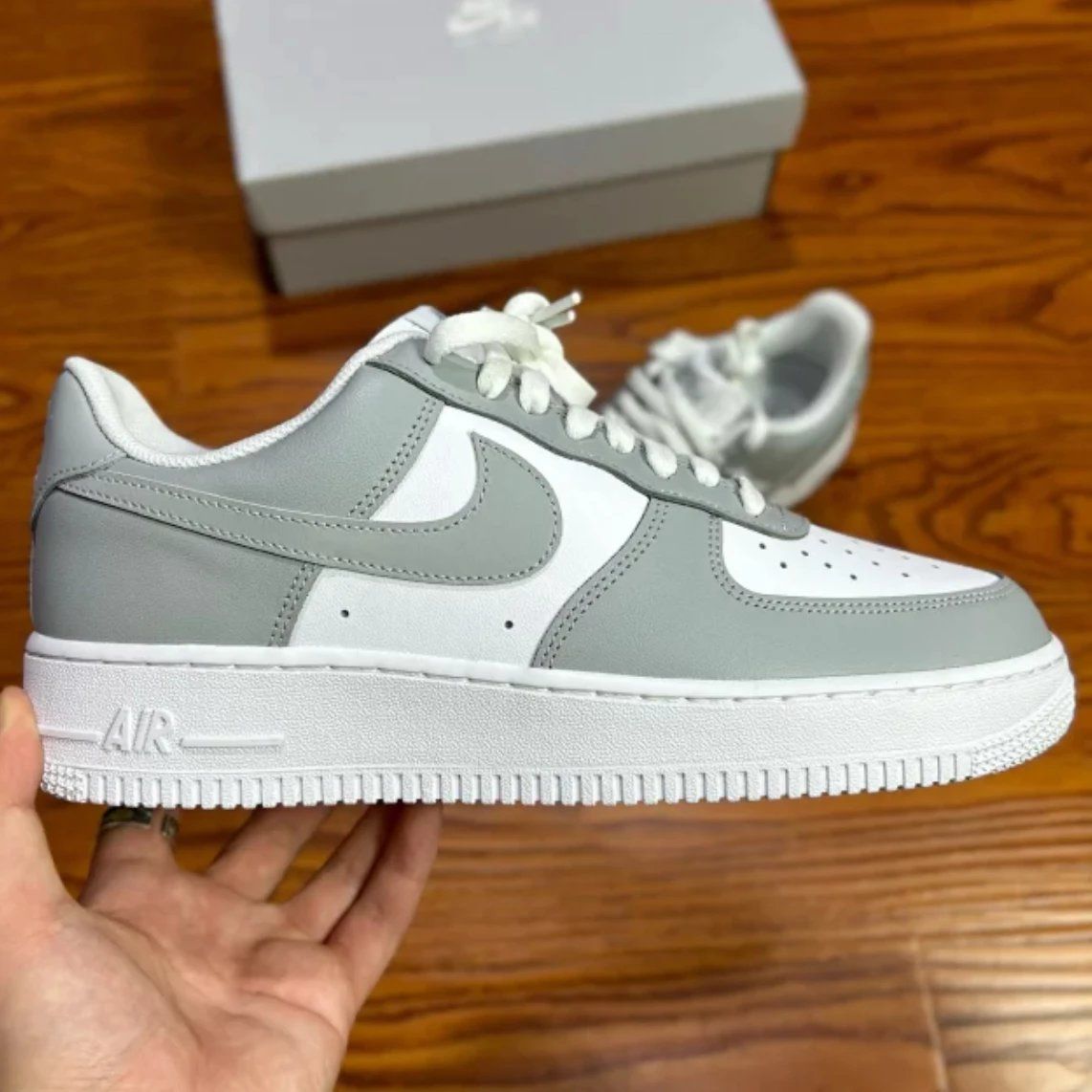 Nike Air Force 1 Grey White Shoes