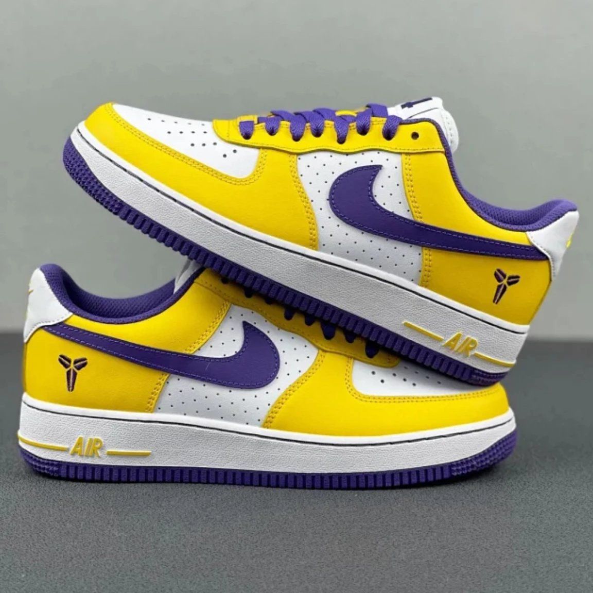 Nike Air Force 1 Yellow White Purple Shoes
