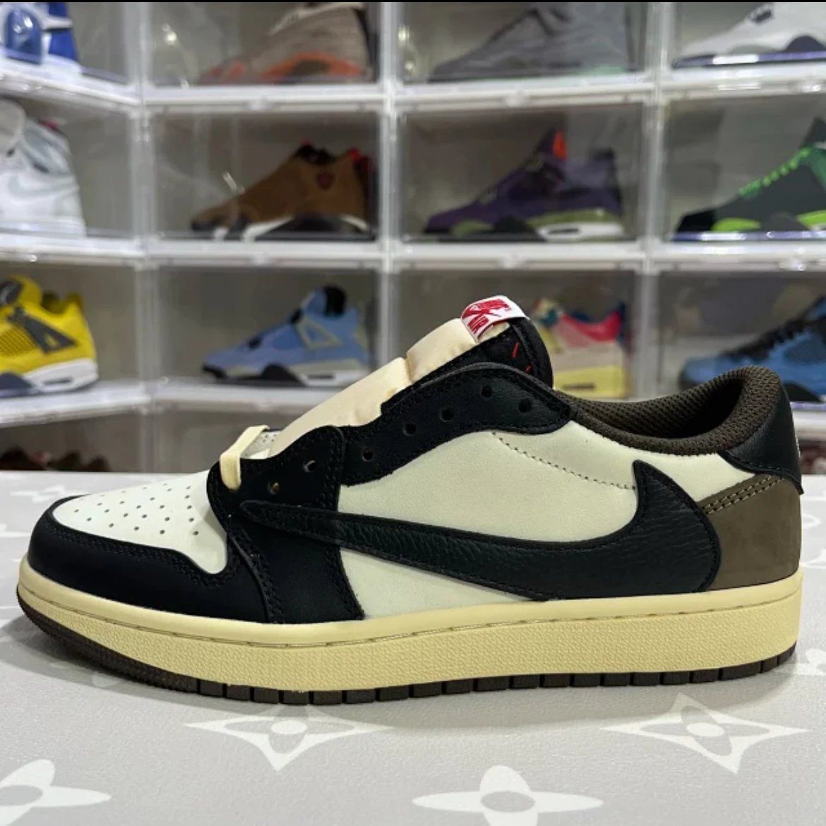 Nike Air Jordan 1 Low Beige Black Shoes