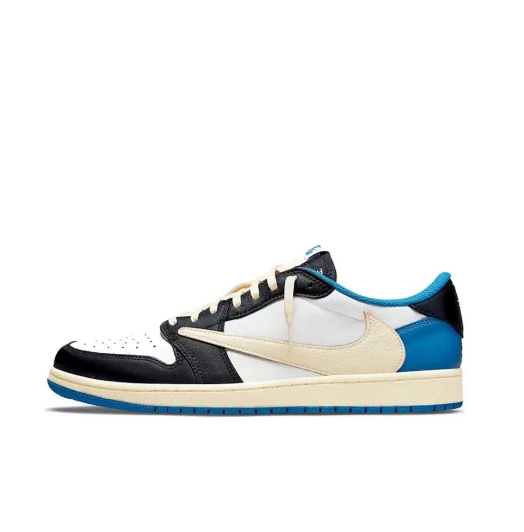 Nike Air Jordan 1 Low Black White Blue Shoes