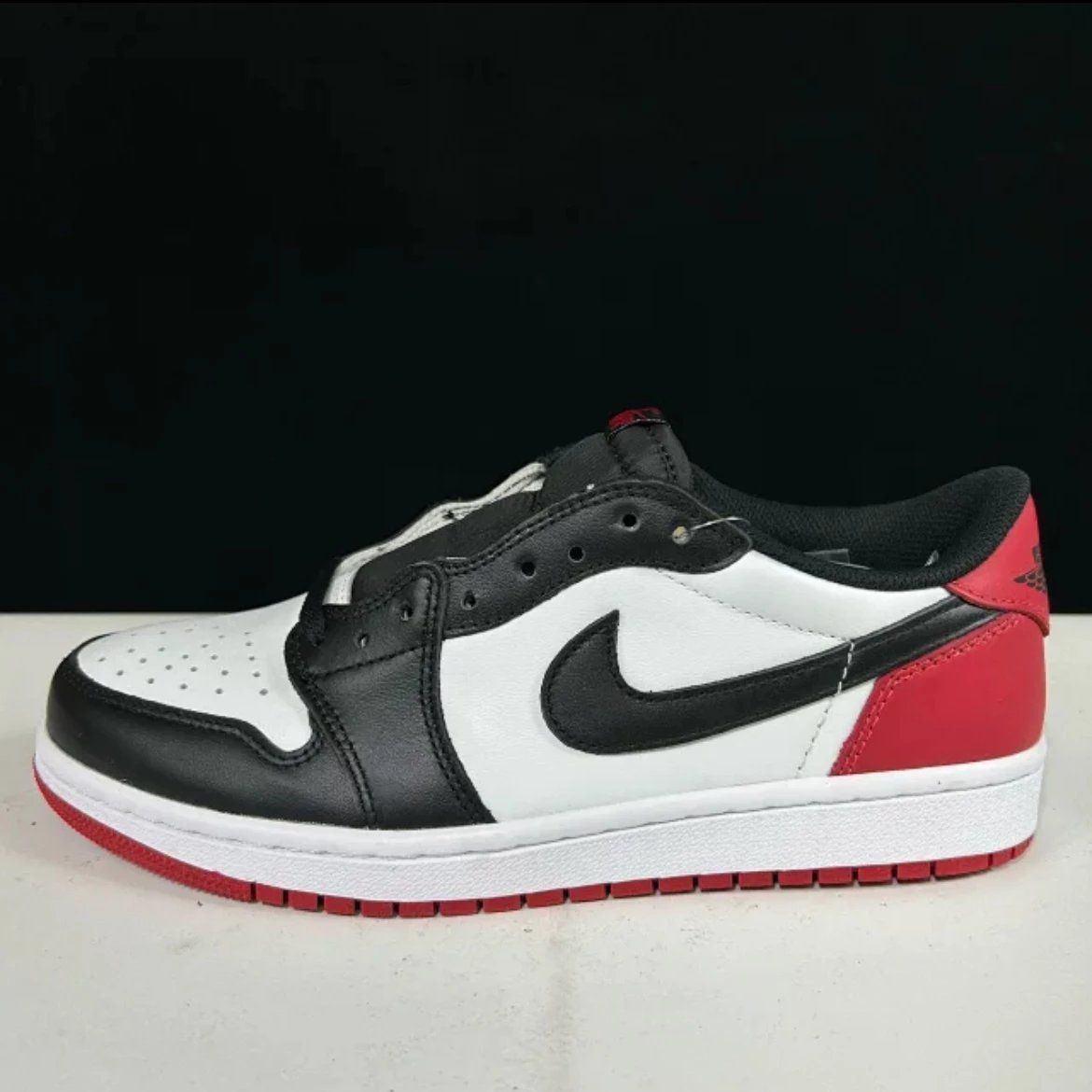 Nike Air Jordan 1 Low White Black Red Shoes