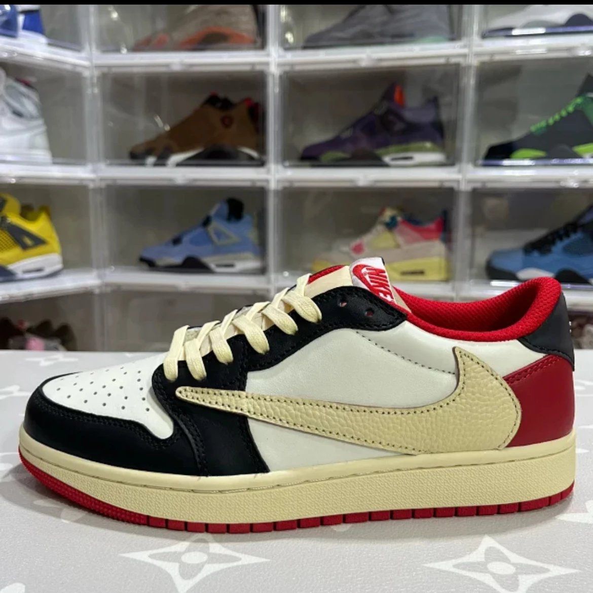 Nike Air Jordan 1 Low White Black Red Shoes