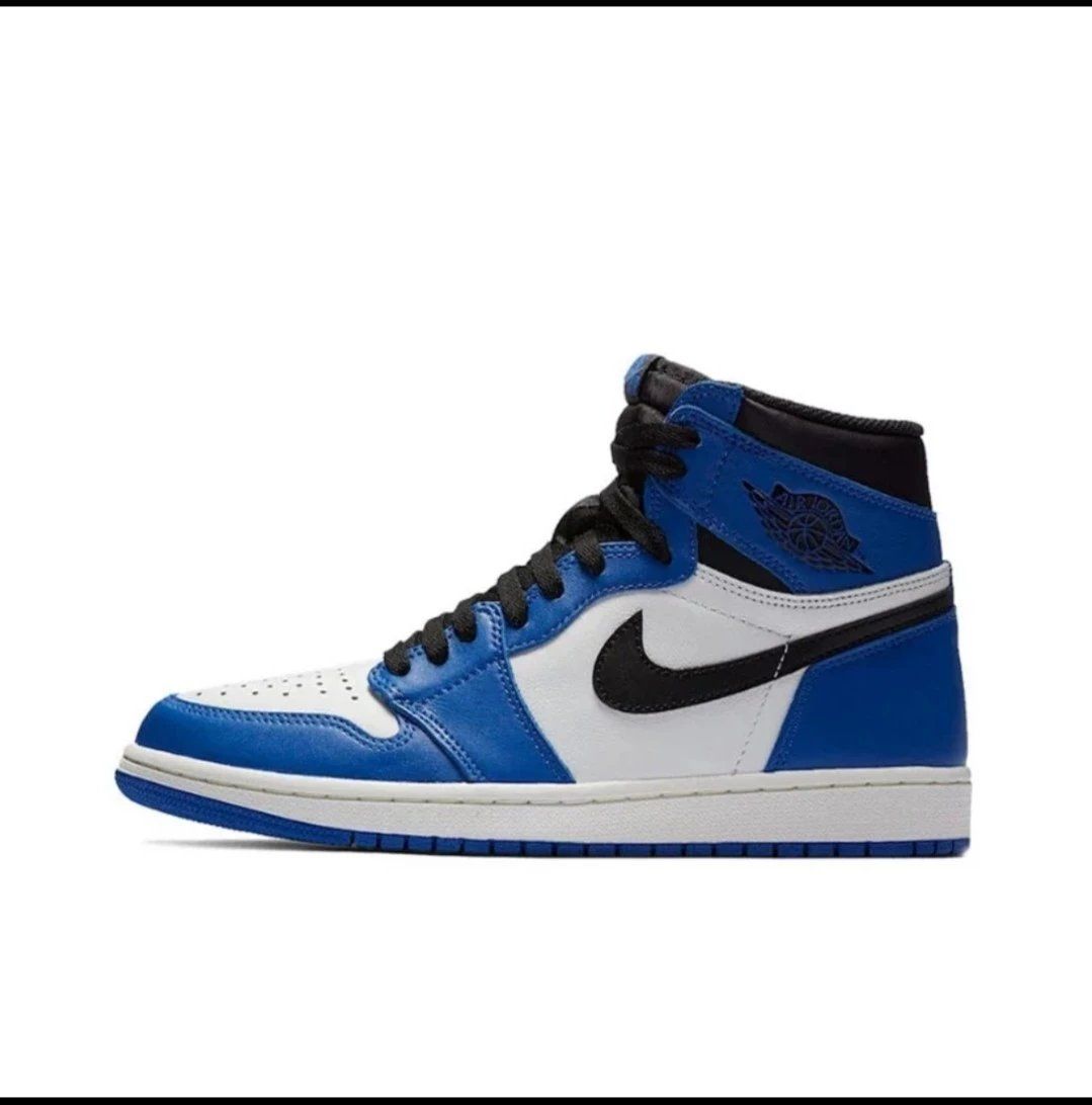 Nike Air Jordan 1 Mid Blue White Shoes