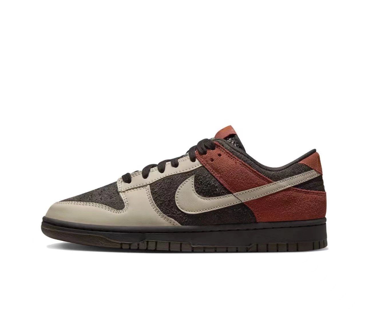 Nike Dunk Low Beige Brown Red Shoes